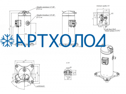 Компрессор спиральный RCH54C4LB7CA (141R1716) Ридан