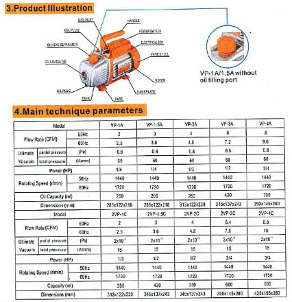 Насос вакуумный одноступенчатый Refmaster VP-2A RefMaster Насос вакуумный одноступенчатый Refmaster VP-2A RefMaster