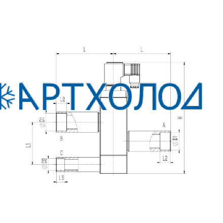 3-х ходовой вентиль оттайки DSV3 DN50 Dofun 3-х ходовой вентиль оттайки DSV3 DN50 Dofun