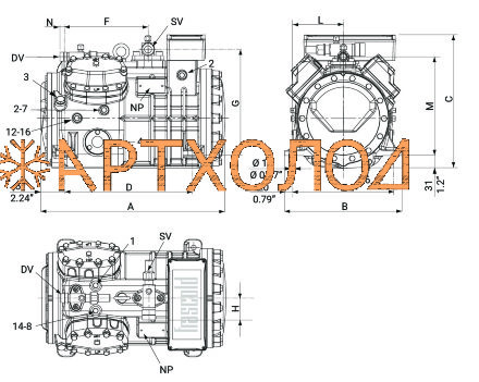 Компрессор Frascold Q5-24.1Y Компрессор Frascold Q5-24.1Y